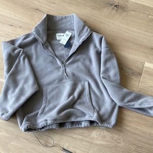 Abercrombie quarter zip fleece NWT
